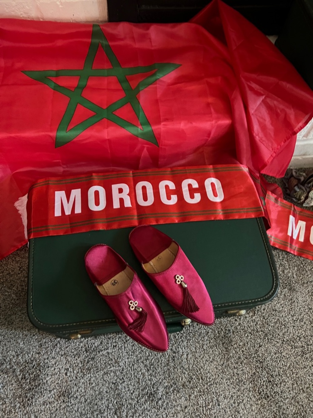 Moroccan Slippers - Red